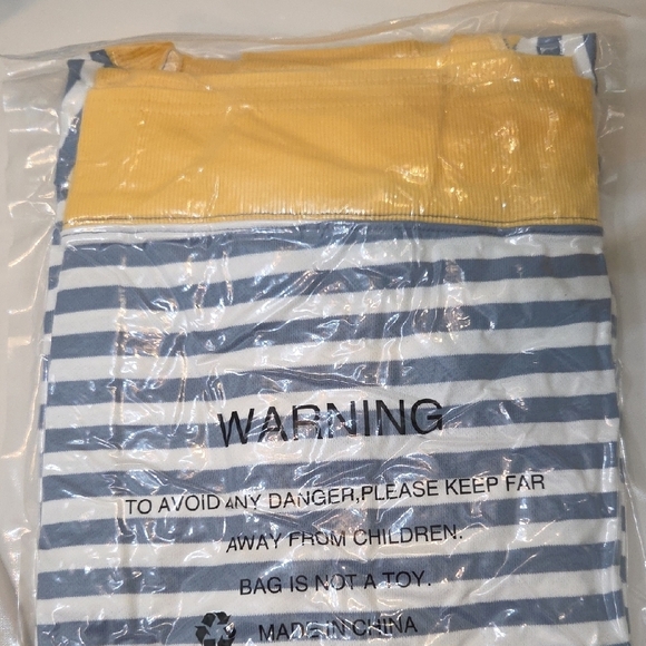 Merokeety Striped Sweatshirt Blue and Yellow - Picture 6 of 6